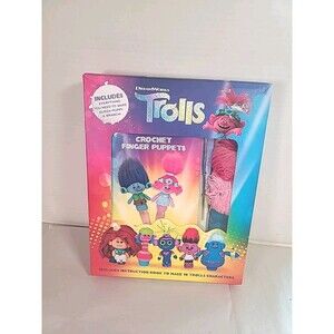 New DreamWorks Trolls: Crochet Finger Puppets  Yarn kit  Queen Poppy & Branch